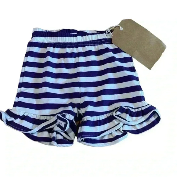 Love that Cotton Purple Striped Ruffle Shorts in size 6 month. NWT - Picture 1 of 3